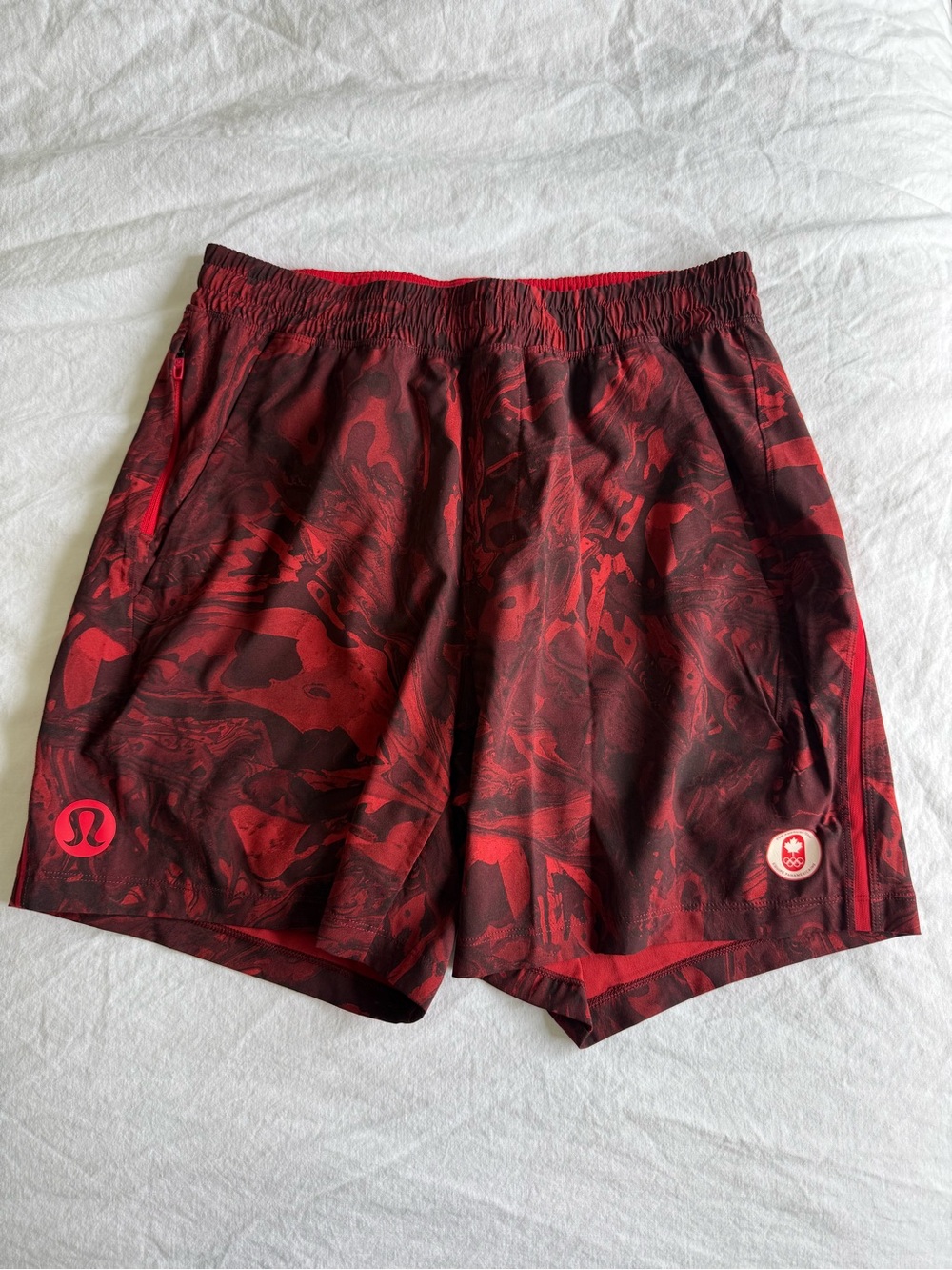 Lululemon Pace Breaker Linerless Shorts - Team Canada Pan Am Kit